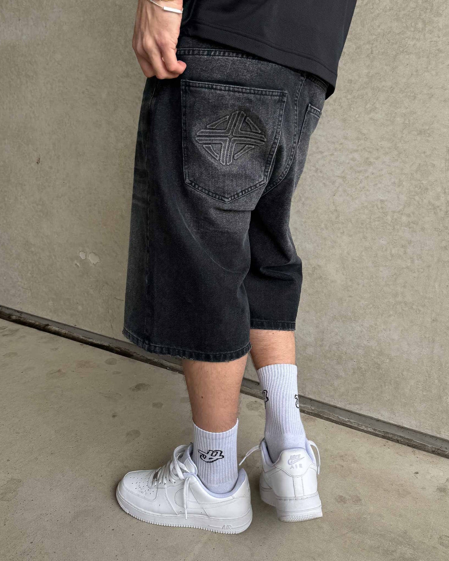 STUDIO UNOV® Denim Jorts "Phantom Black"