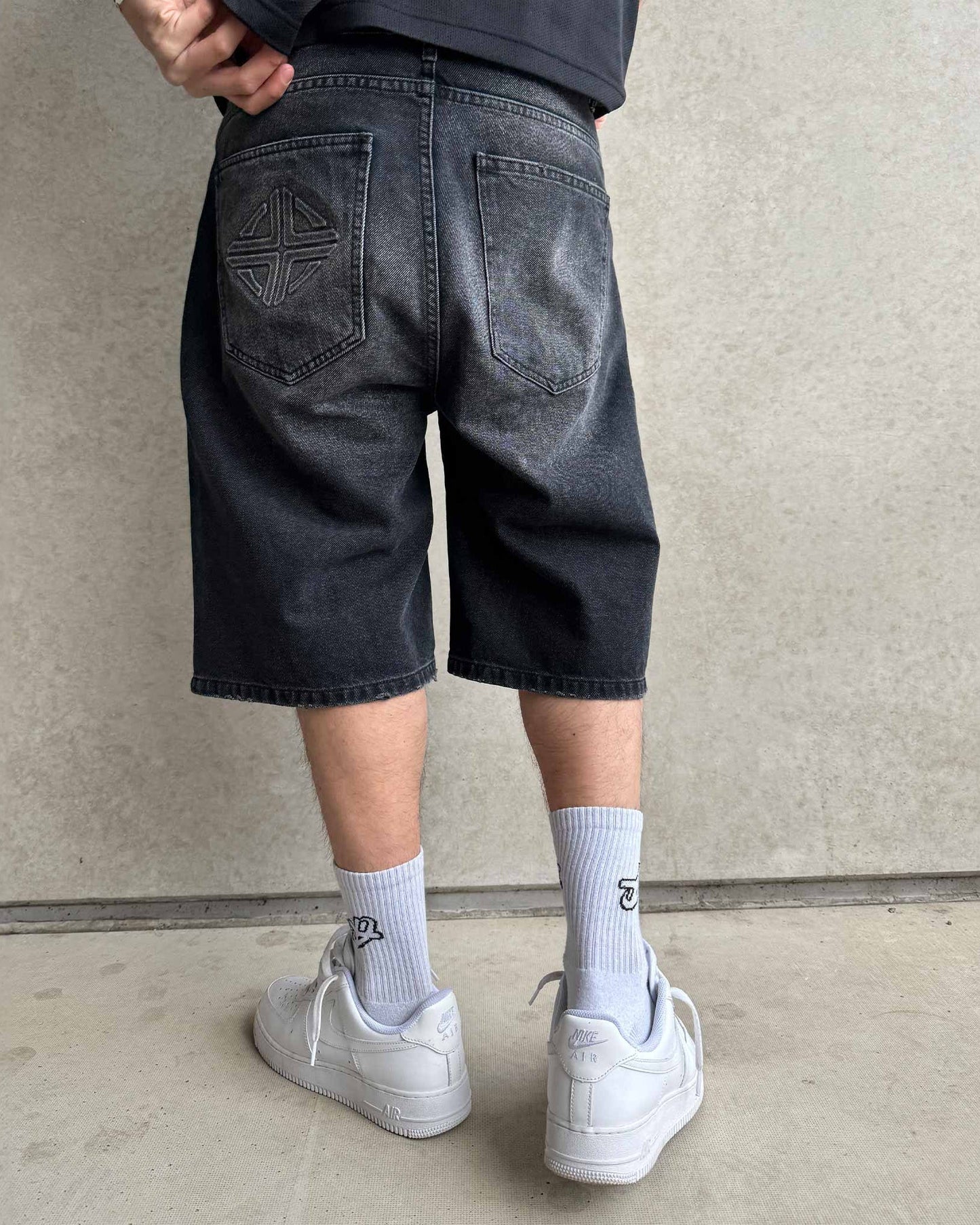 STUDIO UNOV® Denim Jorts "Phantom Black"